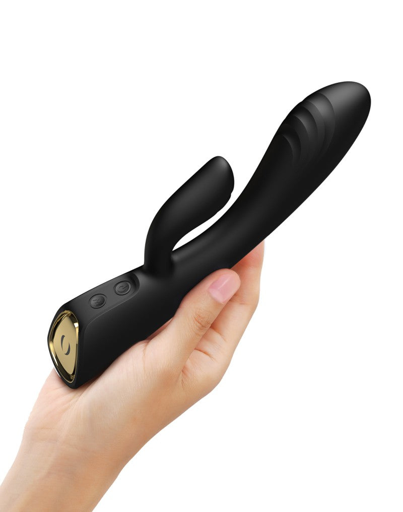 Dorcel - FLEXI RABBIT Verwarmde Tarzan Vibrator - Zwart-Erotiekvoordeel.nl