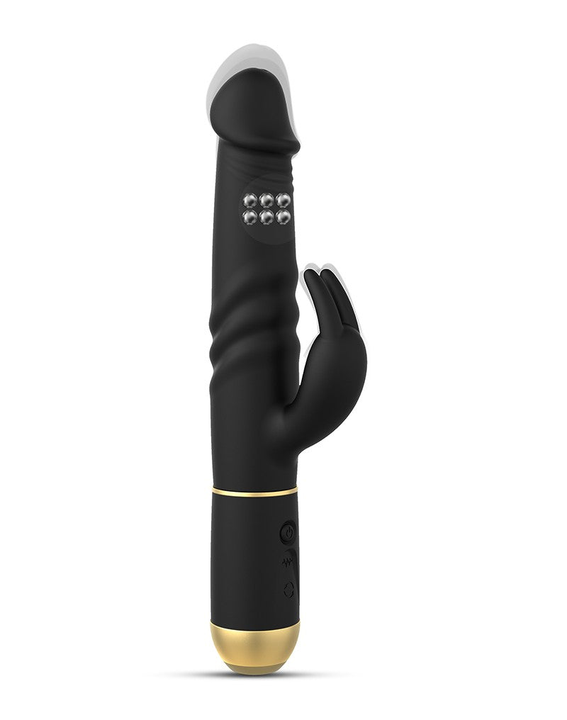 Dorcel - Furious Rabbit 2.0 - Roterende En Stotende Vibrator - Zwart-Erotiekvoordeel.nl