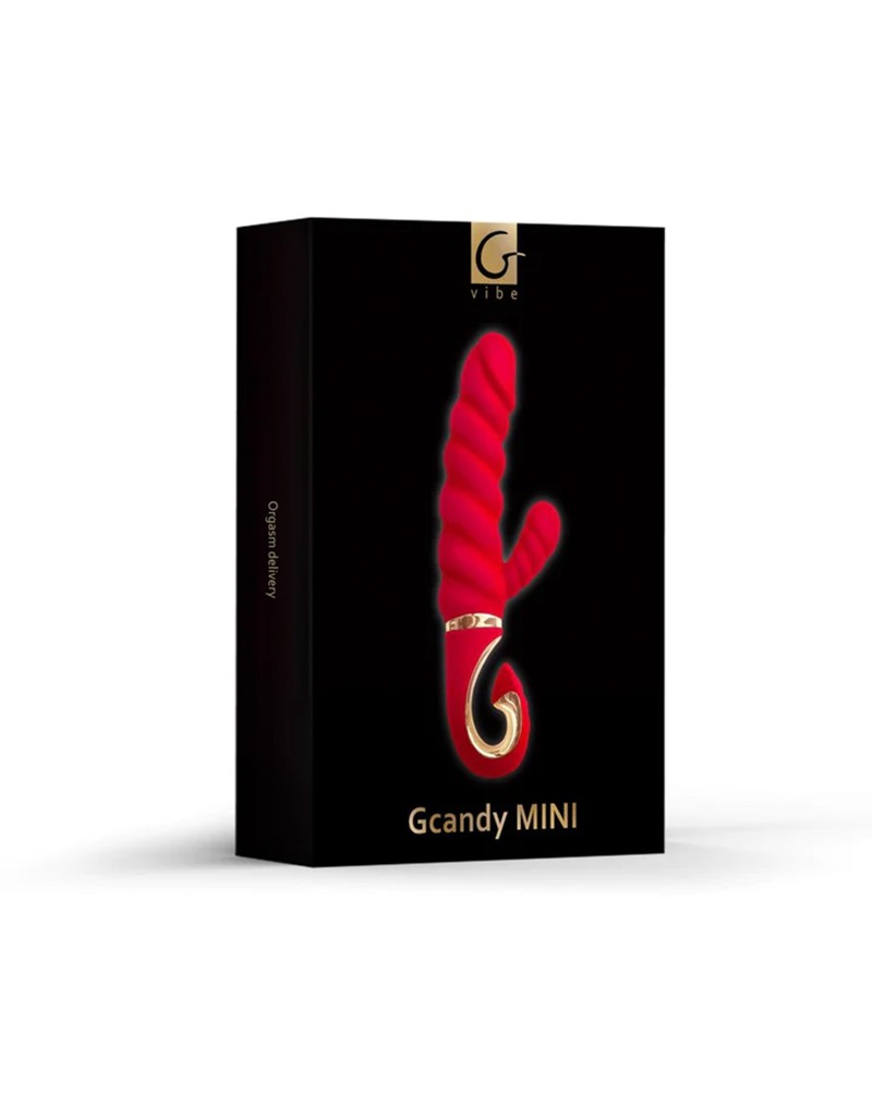 G-Vibe - G-Candy - Mini Geribbelde Rabbit Vibrator - Rood-Erotiekvoordeel.nl