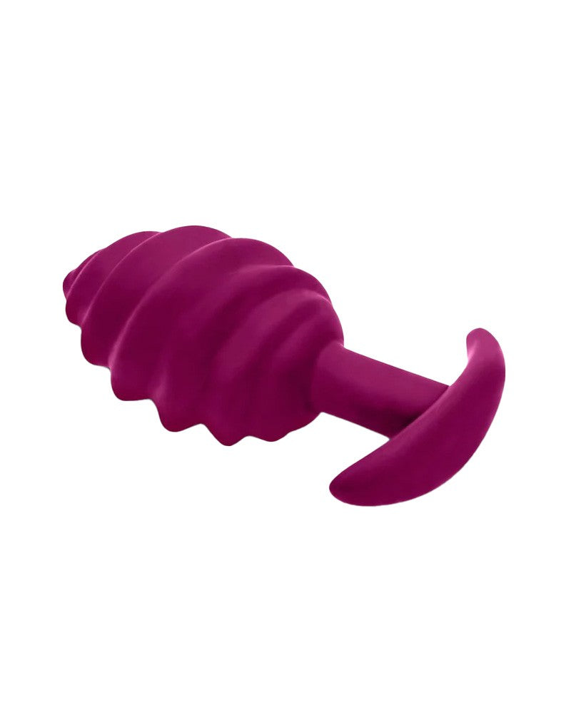 G-Vibe - G-plug Twist 2 - Geribbelde Buttplug - Paars-Erotiekvoordeel.nl