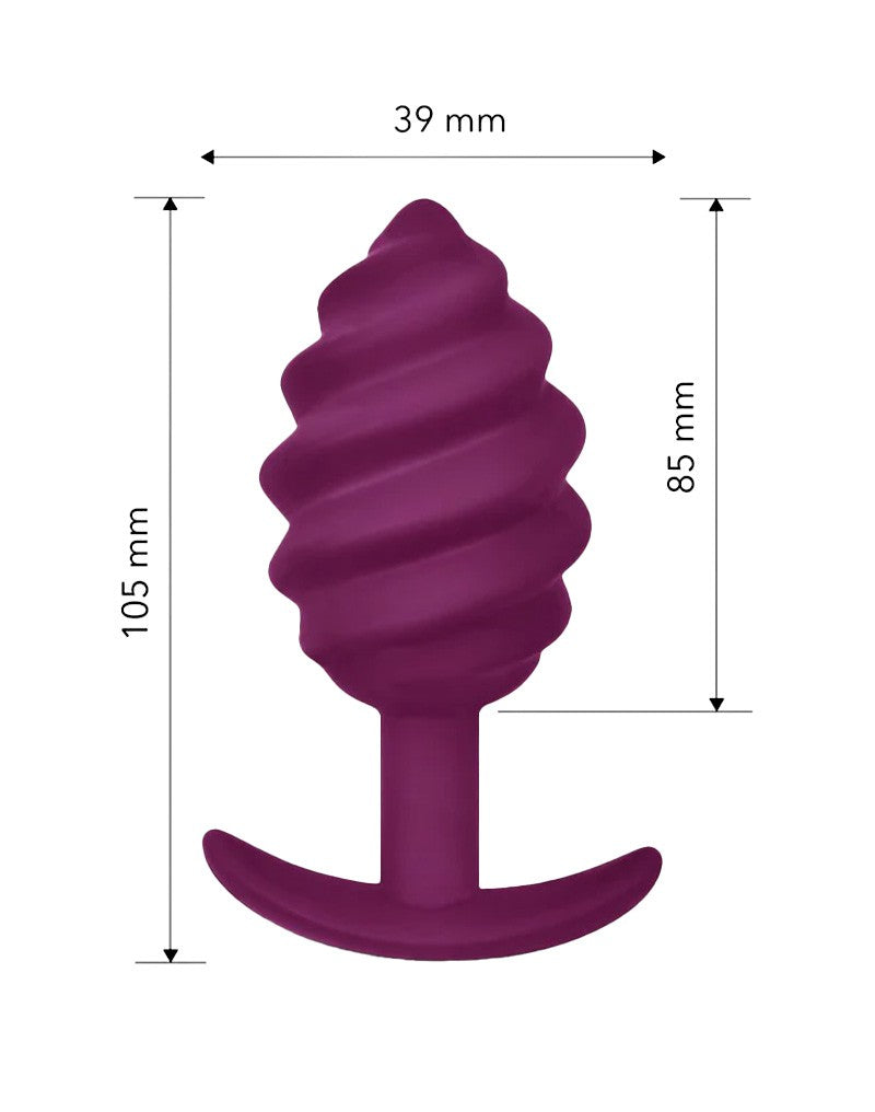 G-Vibe - G-plug Twist 2 - Geribbelde Buttplug - Paars-Erotiekvoordeel.nl