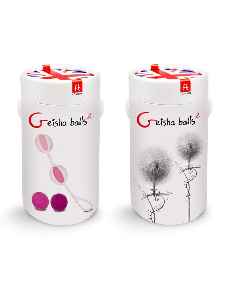 G-Vibe - Geisha Balls 2 - Vaginale Balletjes - Siliconen - Wit/Roze-Erotiekvoordeel.nl