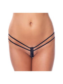 G-string Met dubbele bandjes - Zwart-Erotiekvoordeel.nl