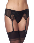 Gladde jarretelgordel Met Kant detail Voor - Zwart-Erotiekvoordeel.nl