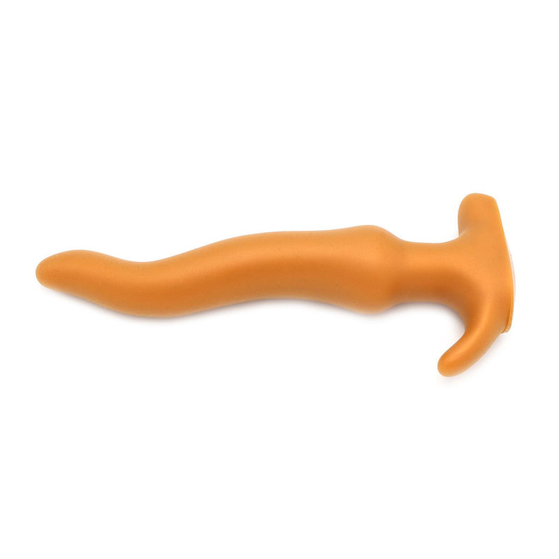 Gold Play - Soft Liquid Siliconen Anaal Dildo - Wave - Goud-Erotiekvoordeel.nl