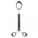 Hals- En polsboeien combinatie Met Leren strap En karabijnhaken-Erotiekvoordeel.nl