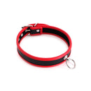 Kioto Leather - Budget Collar - PU-leer - Rood/Zwart-Erotiekvoordeel.nl