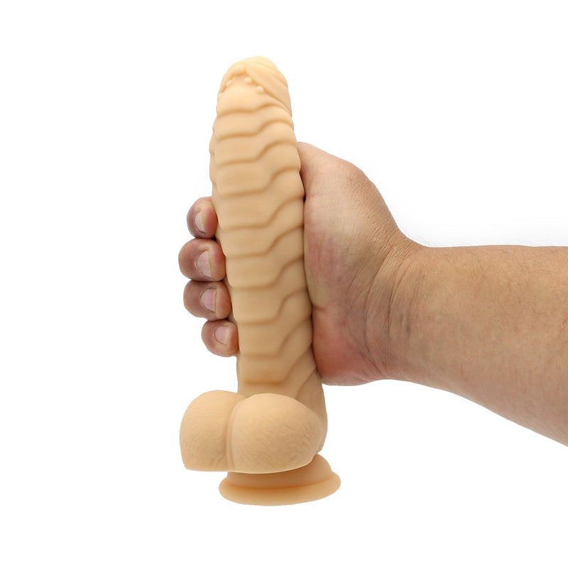 Kiotos Cox - Siliconen Dildo 22 x 5 cm - Lichte Huidskleur-Erotiekvoordeel.nl