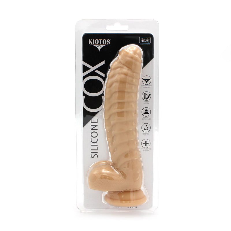 Kiotos Cox - Siliconen Dildo 22 x 5 cm - Lichte Huidskleur-Erotiekvoordeel.nl