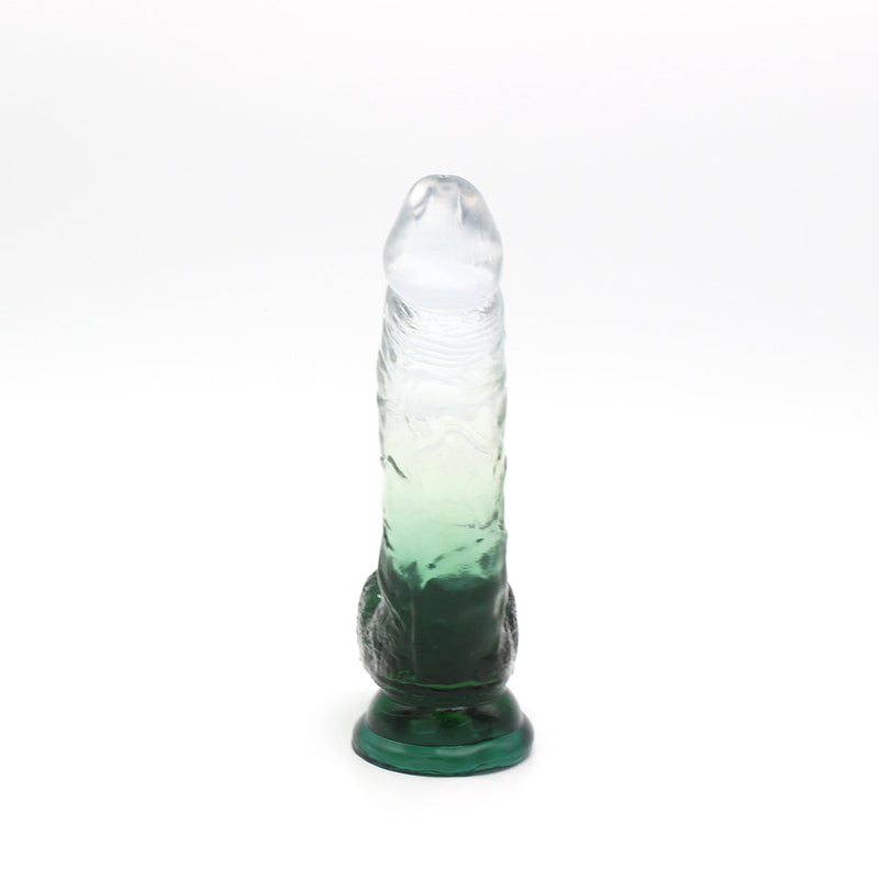 Kiotos Cox Color - Gekleurde Dildo 08 - 18,5 x 4 cm - Transparant/Groen-Erotiekvoordeel.nl