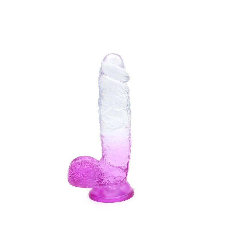 Kiotos Cox Color - Gekleurde Dildo 09 - 21,5 x 4,3 cm - Transparant/Paars-Erotiekvoordeel.nl