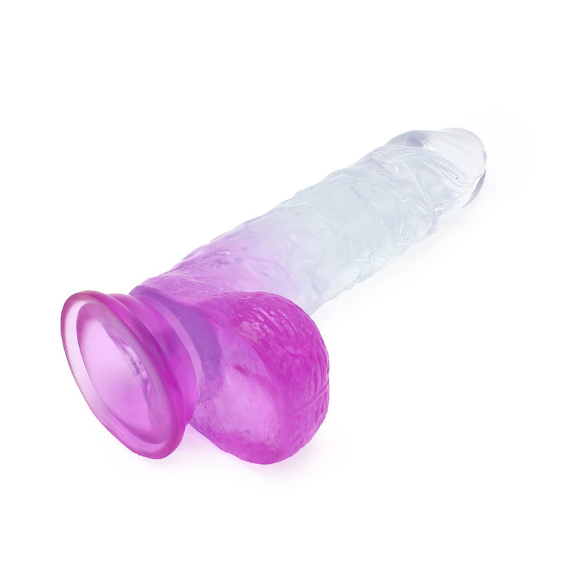 Kiotos Cox Color - Gekleurde Dildo 09 - 21,5 x 4,3 cm - Transparant/Paars-Erotiekvoordeel.nl