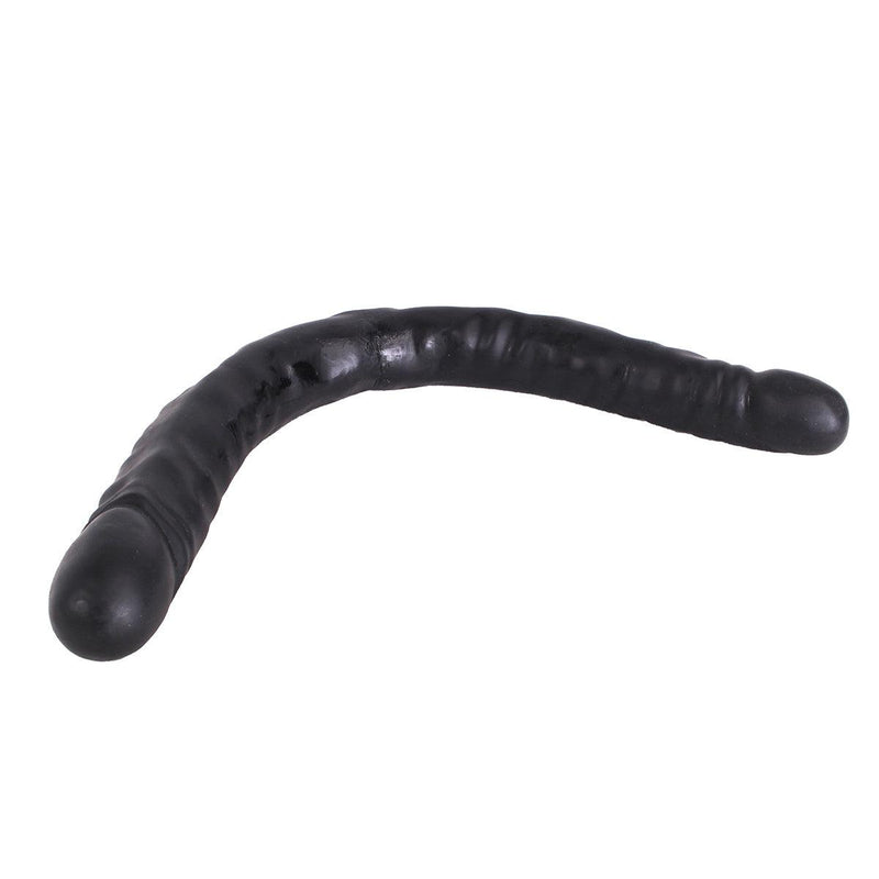 Kiotos Cox - Dubbele Dildo 45 x 4,5/4,8 cm - Zwart-Erotiekvoordeel.nl