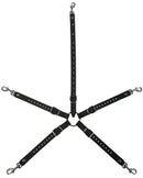 Kiotos Leather - Universele Bondage Riemenset Met Karabijnhaken En Verstelbare Nek-connector-Erotiekvoordeel.nl