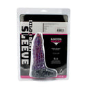 Kiotos Monstar - Fjörgyn - Penis Sleeve - Extra Omvang - Verdikkend - Paars/Zwrt-Erotiekvoordeel.nl