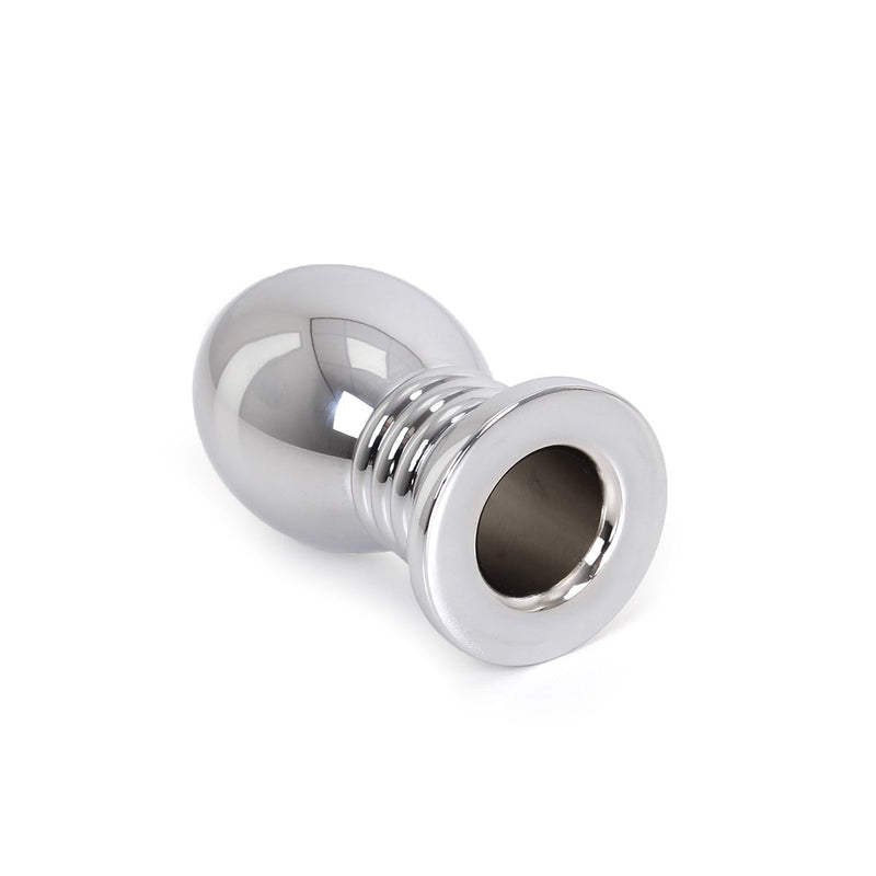 Kiotos Steel - Holle Anaal Plug - RVS - Geribbeld - Lengte 70 mm-Erotiekvoordeel.nl