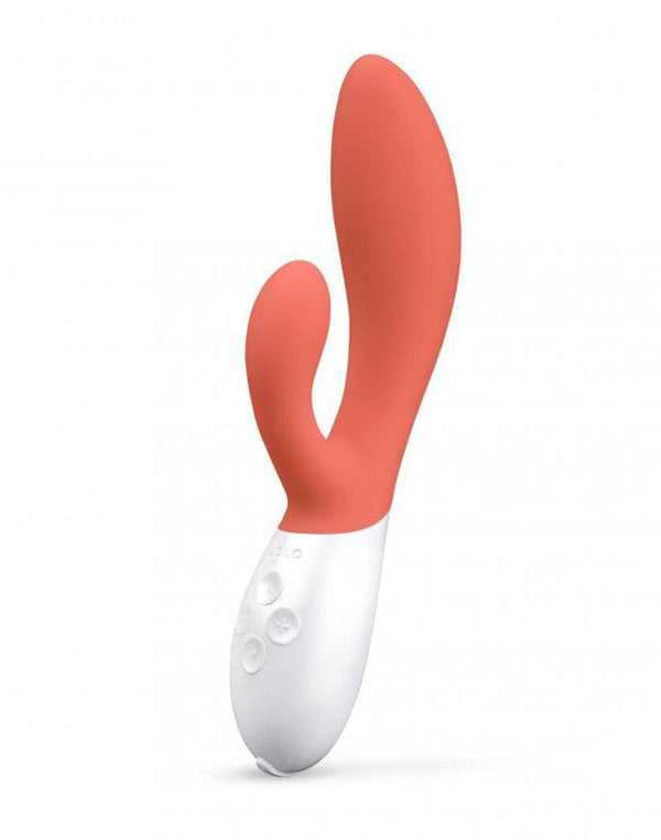 LELO - Ina 3 - Rabbit Vibrator - Coral Oranje-Erotiekvoordeel.nl