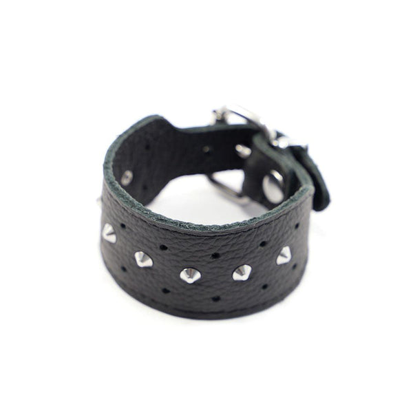 Leren armband Met Studs - Zwart-Erotiekvoordeel.nl