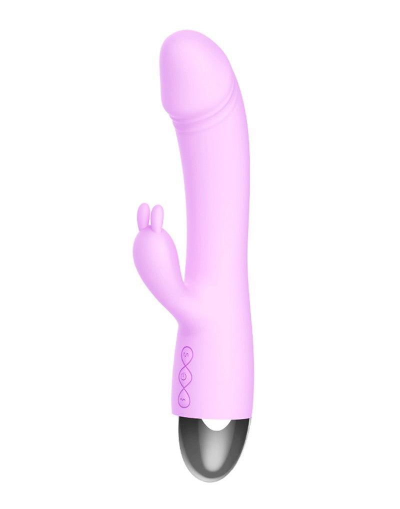 Leten Faye 3 - Vibrator - Tarzan Vibrator - Rabbit Vibrator - Zijdezachte Siliconen - Roze-Erotiekvoordeel.nl