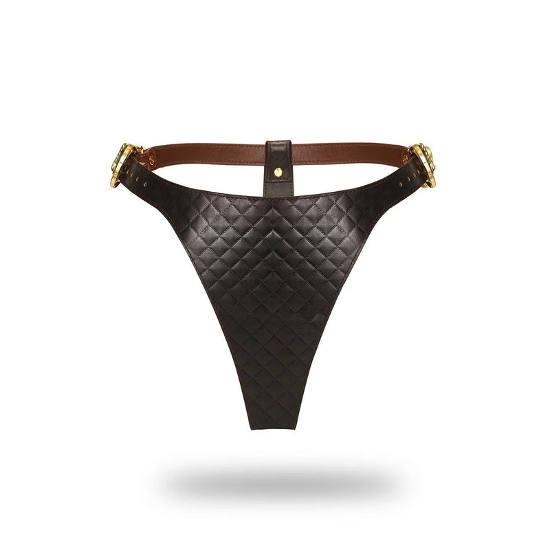 Liebe Seele - The Equestrian Leather High Rise Thong - Leren String-Erotiekvoordeel.nl