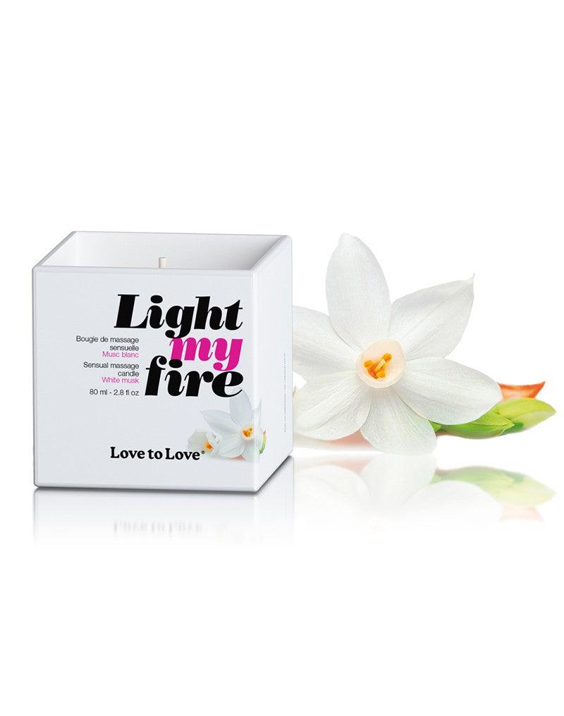 Light My Fire - Luscious Massagekaars - White Musk-Erotiekvoordeel.nl