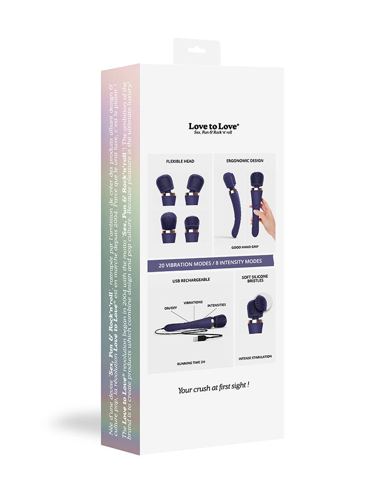 Love to Love - Brush Crush Wand Vibrator - Paars-Erotiekvoordeel.nl