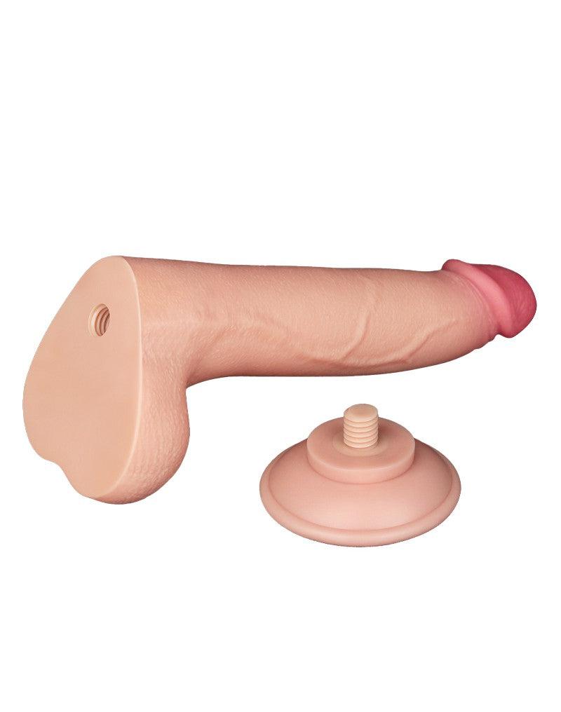 LoveToy - Dildo - Glijdende Huid Dildo - Lengte 20 cm - Diameter 3.8 cm - Lichte Huidskleur-Erotiekvoordeel.nl