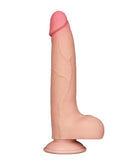 LoveToy - Dildo - Glijdende Huid Dildo - Lengte 20.8 cm - Diameter 4 cm - Lichte Huidskleur-Erotiekvoordeel.nl
