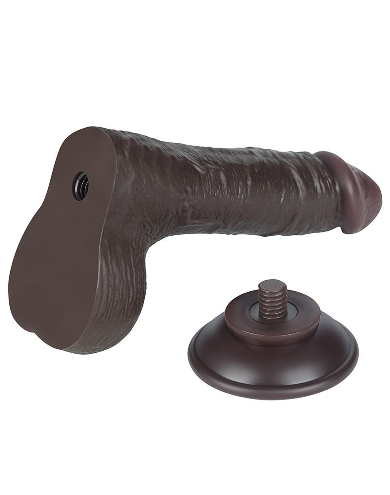 LoveToy - Dildo Met Sliding Skin Technologie - 19,5 cm x Ø 3,7 cm - Zwart-Erotiekvoordeel.nl