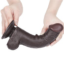 LoveToy - Dildo Met Sliding Skin Technologie - 20,8 cm x Ø 4 cm - Bruin-Erotiekvoordeel.nl