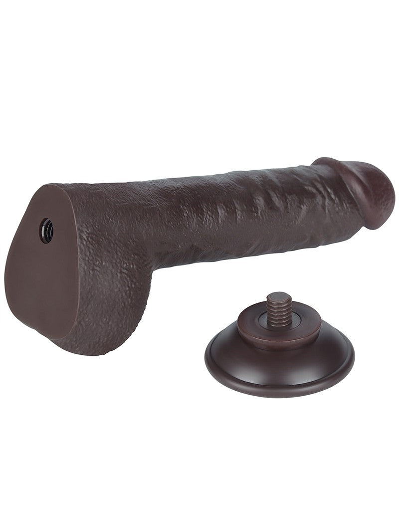 LoveToy - Dildo Met Sliding Skin Technologie - 24 cm x Ø 4,3 cm - Zwart-Erotiekvoordeel.nl