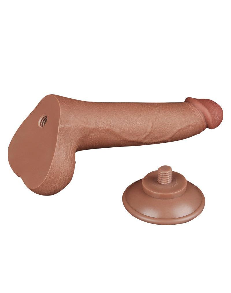 Lovetoy - Dildo Met Sliding Skin Technologie - 20 x 4 cm - Verwijderbare Zuignap - Medium Huidskleur-Erotiekvoordeel.nl