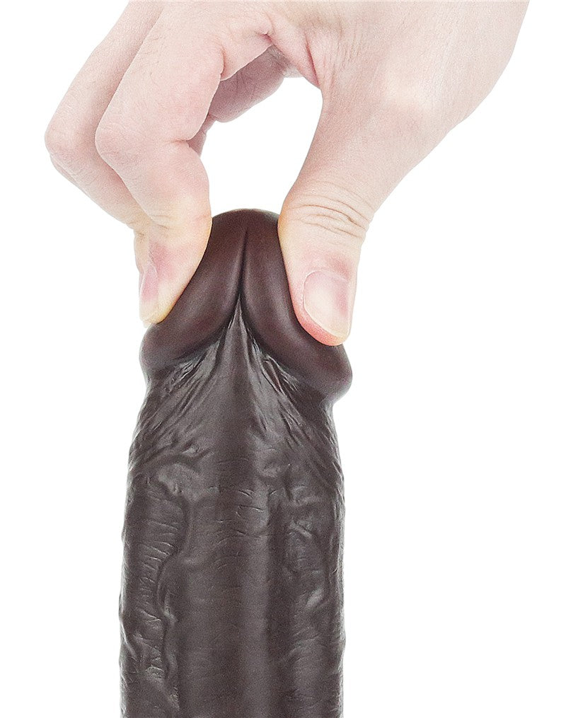 Lovetoy - Dildo Met Sliding Skin Technologie - 24 x 4.5 cm - Bruin-Erotiekvoordeel.nl