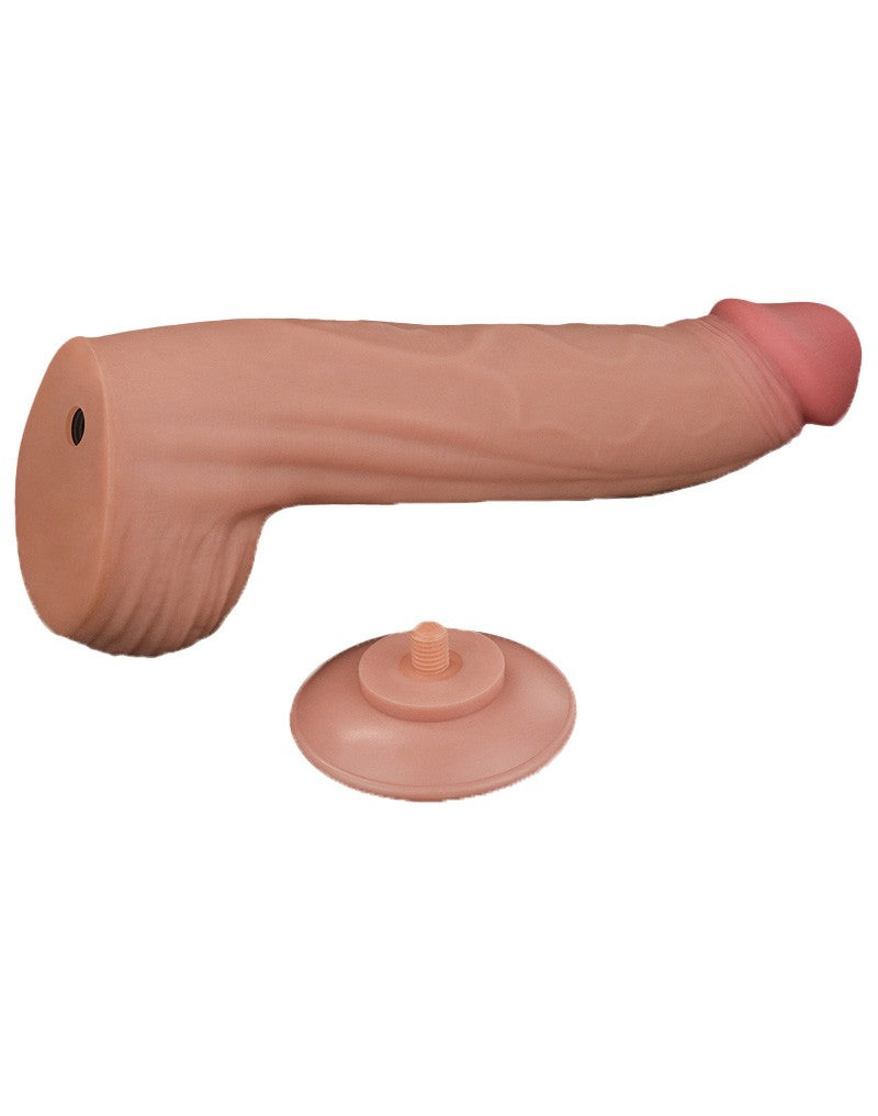 Lovetoy - Dildo - Sliding Skin Dildo - Lengte 31 cm - Lichte Huidskleur-Erotiekvoordeel.nl