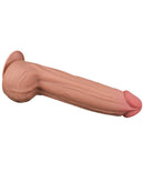 Lovetoy - Dildo - Sliding Skin Dildo - Lengte 31 cm - Lichte Huidskleur-Erotiekvoordeel.nl
