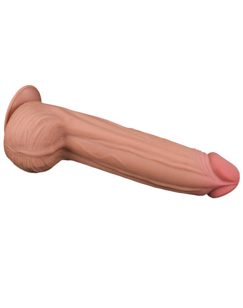 Lovetoy - Dildo - Sliding Skin Dildo - Lengte 31 cm - Lichte Huidskleur-Erotiekvoordeel.nl