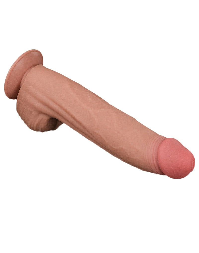 Lovetoy - Dildo - Sliding Skin Dildo - Lengte 31 cm - Lichte Huidskleur-Erotiekvoordeel.nl