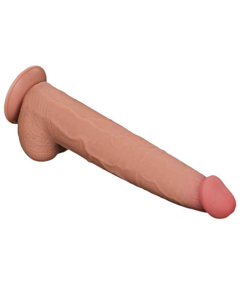 Lovetoy - Dildo - Sliding Skin Dildo - Lengte 34 cm - Lichte Huidskleur-Erotiekvoordeel.nl