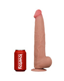 Lovetoy - Dildo - Sliding Skin Dildo - Lengte 34 cm - Lichte Huidskleur-Erotiekvoordeel.nl