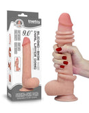 Lovetoy - Dildo Met glijdende huid 23 x 4 cm - Lichte Huidskleur-Erotiekvoordeel.nl