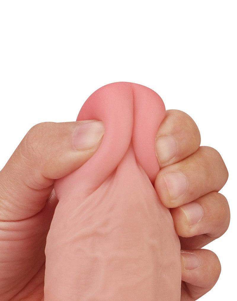 Lovetoy - Dildo Met glijdende huid 24 x 4,5 cm - Lichte Huidskleur-Erotiekvoordeel.nl