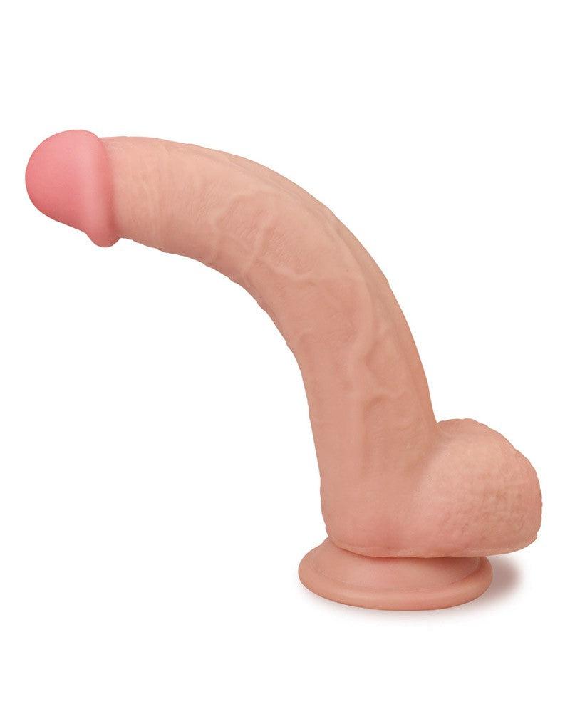 Lovetoy - Dildo Met glijdende huid 24 x 4,5 cm - Lichte Huidskleur-Erotiekvoordeel.nl