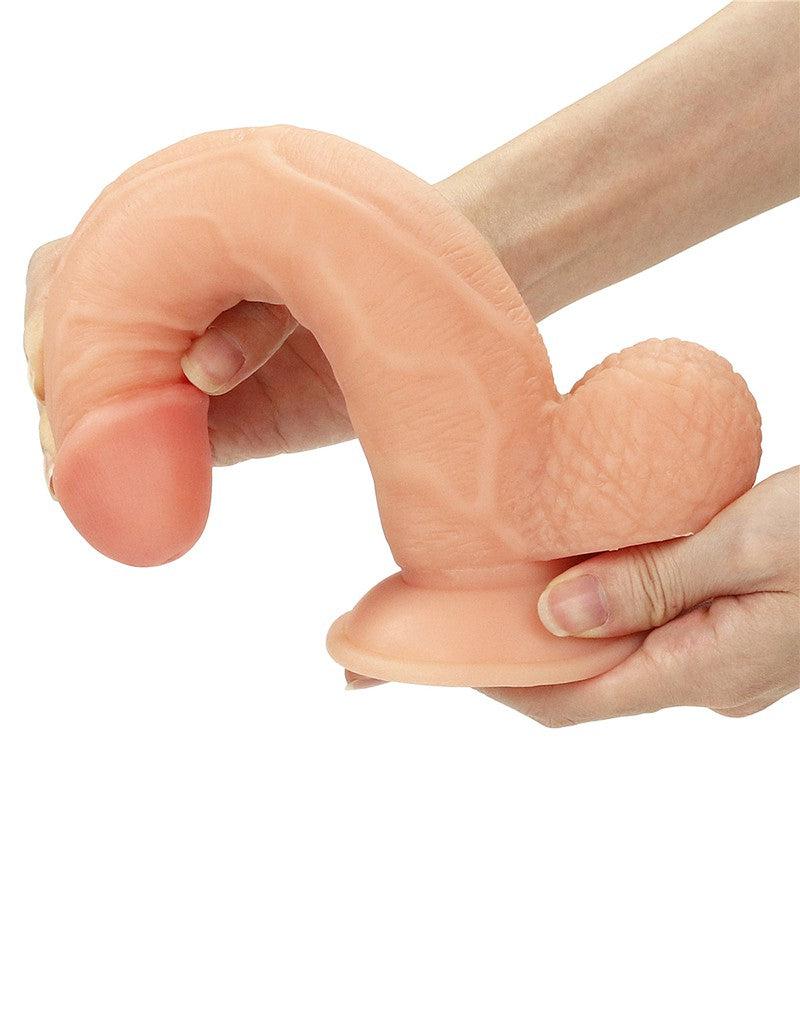 Lovetoy - Easy Strap-on Set Met dildo Van 21,5 cm Met Balzak - Lichte Huidskleur-Erotiekvoordeel.nl