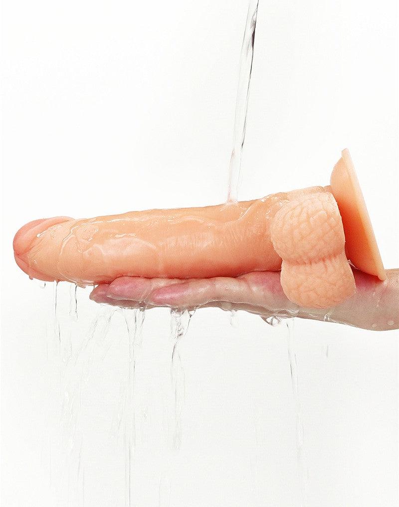 Lovetoy - Easy Strap-on Set Met dildo Van 21,5 cm Met Balzak - Lichte Huidskleur-Erotiekvoordeel.nl