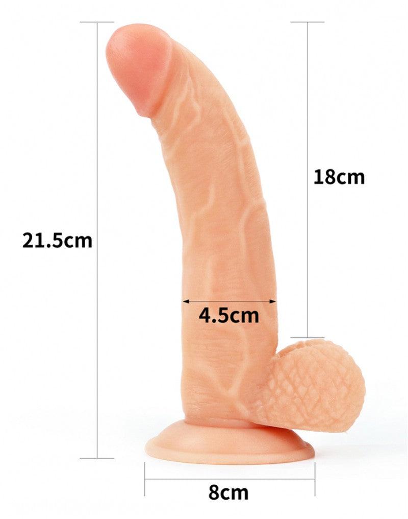 Lovetoy - Easy Strap-on Set Met dildo Van 21,5 cm Met Balzak - Lichte Huidskleur-Erotiekvoordeel.nl