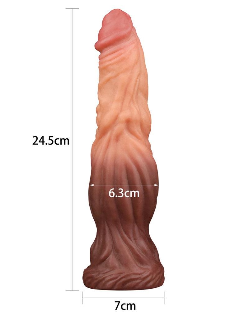 Lovetoy - Realistische XXL Dildo 24.5 cm - Lichte/donkere Huidskleur-Erotiekvoordeel.nl