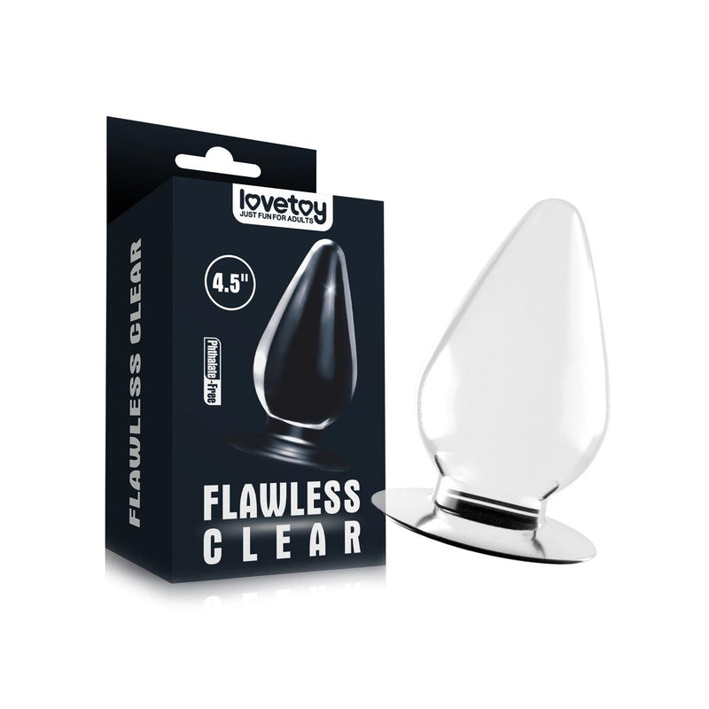 Lovetoy - Transparante Buttplug - Flawless - 11.5 x 6 cm-Erotiekvoordeel.nl