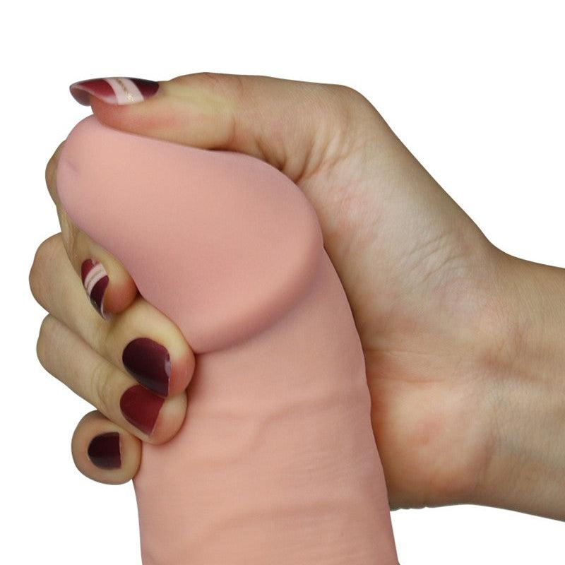 Lovetoy - Vibrerende Dildo The Ultra Soft Dude Van superzacht materiaal-Erotiekvoordeel.nl