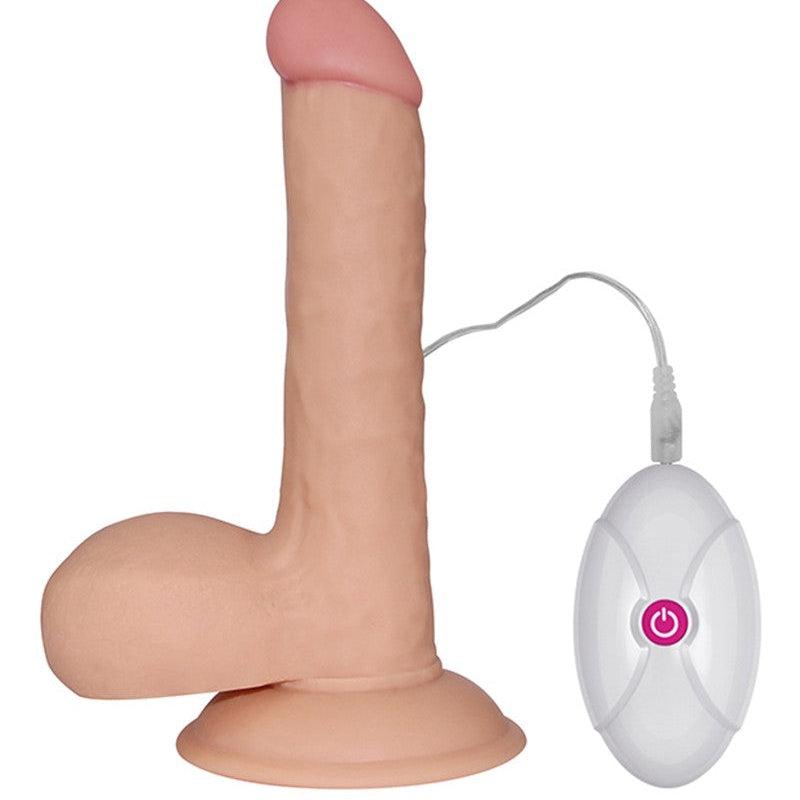 Lovetoy - Vibrerende Dildo The Ultra Soft Dude Van superzacht materiaal-Erotiekvoordeel.nl