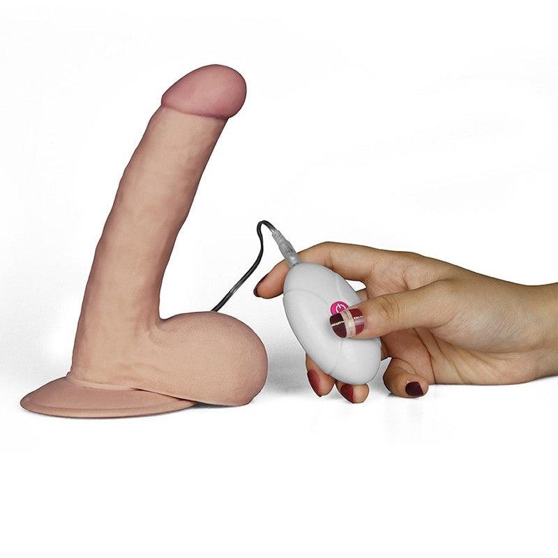 Lovetoy - Vibrerende Dildo The Ultra Soft Dude Van superzacht materiaal-Erotiekvoordeel.nl